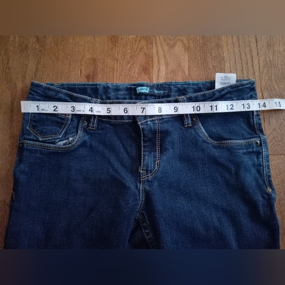 Levi Mid Rise Medium Dark Wash Skinny Jeans 14 Regular - Picture 10 of 13